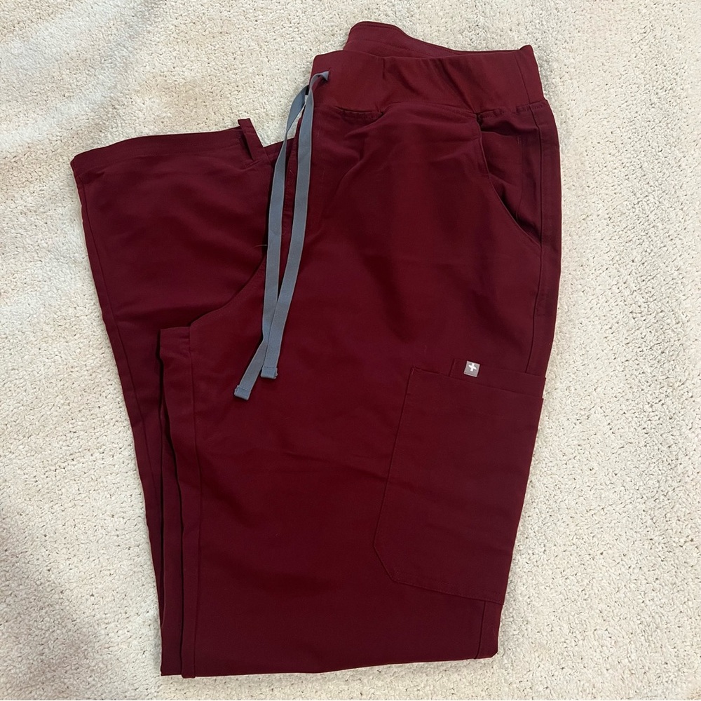 Figs Burgundy Yola Tall Skinny Scrub Pants 2.0 XL Tall